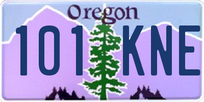 OR license plate 101KNE