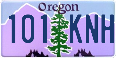 OR license plate 101KNH