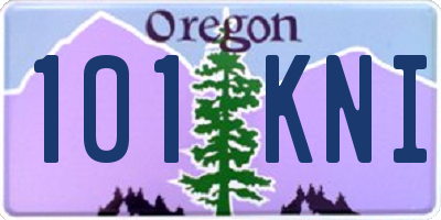 OR license plate 101KNI