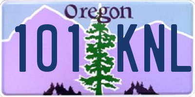 OR license plate 101KNL