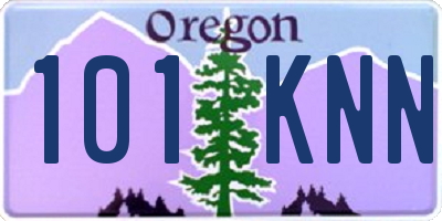 OR license plate 101KNN