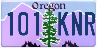 OR license plate 101KNR