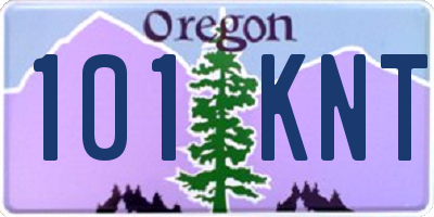 OR license plate 101KNT