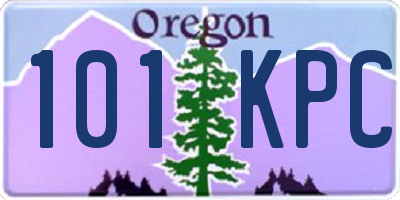 OR license plate 101KPC
