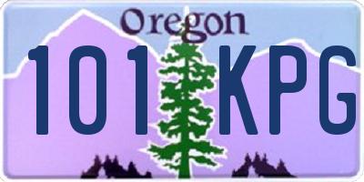 OR license plate 101KPG