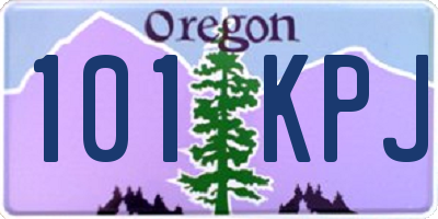 OR license plate 101KPJ