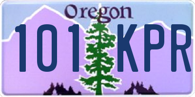 OR license plate 101KPR