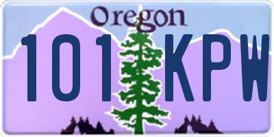 OR license plate 101KPW