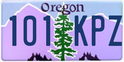 OR license plate 101KPZ