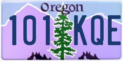 OR license plate 101KQE