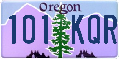 OR license plate 101KQR