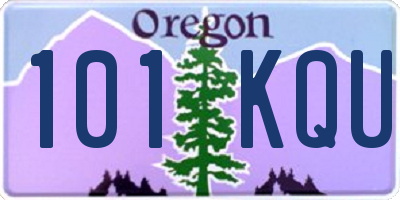 OR license plate 101KQU