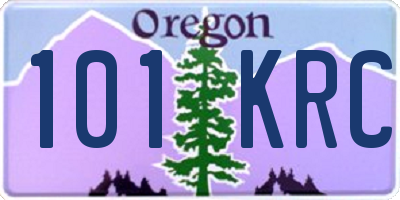 OR license plate 101KRC