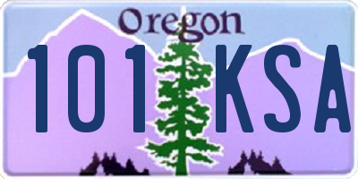 OR license plate 101KSA