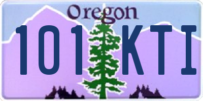 OR license plate 101KTI