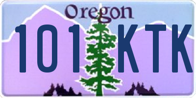OR license plate 101KTK