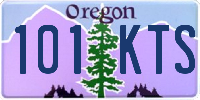 OR license plate 101KTS
