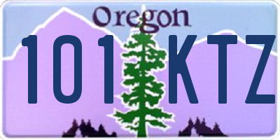 OR license plate 101KTZ