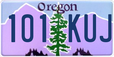 OR license plate 101KUJ