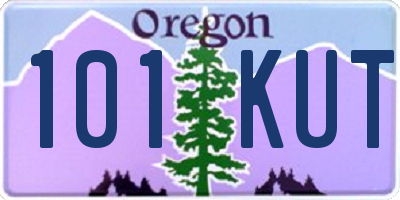 OR license plate 101KUT