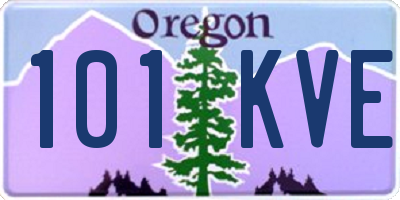 OR license plate 101KVE
