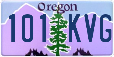 OR license plate 101KVG