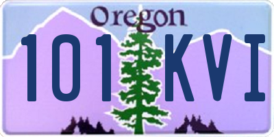 OR license plate 101KVI