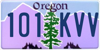 OR license plate 101KVV