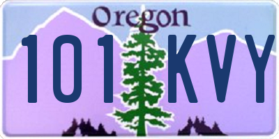 OR license plate 101KVY