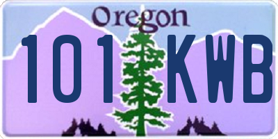 OR license plate 101KWB