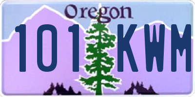 OR license plate 101KWM