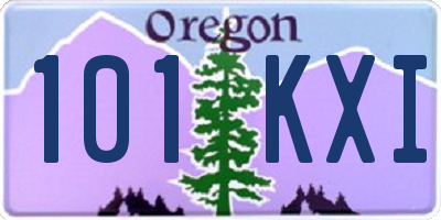 OR license plate 101KXI
