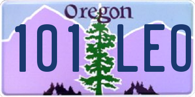 OR license plate 101LEO