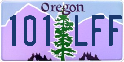 OR license plate 101LFF