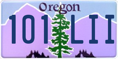 OR license plate 101LII
