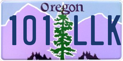 OR license plate 101LLK