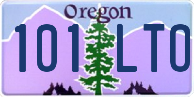 OR license plate 101LTO