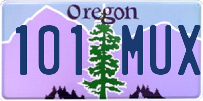 OR license plate 101MUX