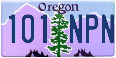 OR license plate 101NPN