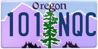 OR license plate 101NQC