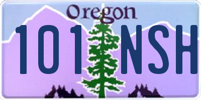 OR license plate 101NSH