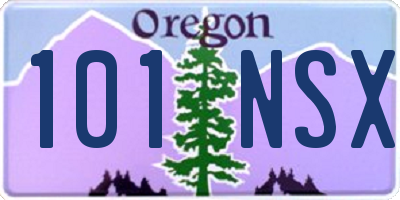 OR license plate 101NSX