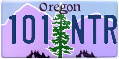 OR license plate 101NTR
