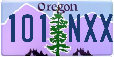 OR license plate 101NXX