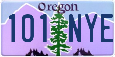 OR license plate 101NYE