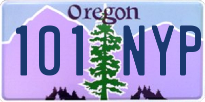 OR license plate 101NYP