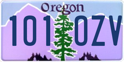 OR license plate 101OZV