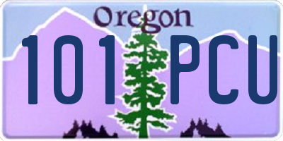 OR license plate 101PCU