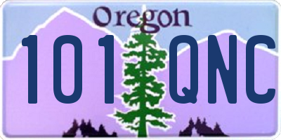 OR license plate 101QNC