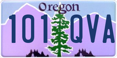 OR license plate 101QVA